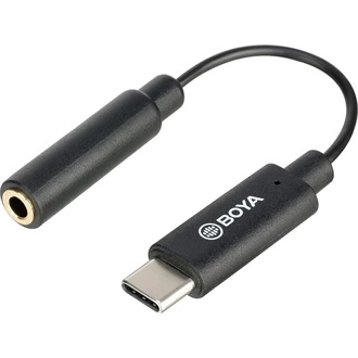 Boya BY-K4 Jack 3,5mm -> USB-C F/M audio kábel 0.6m fekete