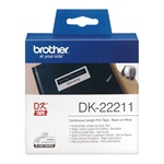 Brother DK-22211 29×29mm 15,24m Black on White címketekercs fekete-fehér