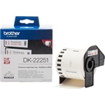 Brother DK-22251 Black/Red on White 62mm x 15,24mm címketekercs fekete-fehér