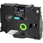 Brother STE141 tape 18mm STENCIL TAPE címketekercs fehér-fekete