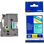 Brother TZE-731 laminált P-touch szalag (12mm) Black on Green - 8m