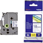 Brother TZE243 18mm fehér alapon kék festékszalag fehér-kék