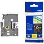 Brother TZE335 12mm fekete alapon fehér festékszalag fekete-fehér