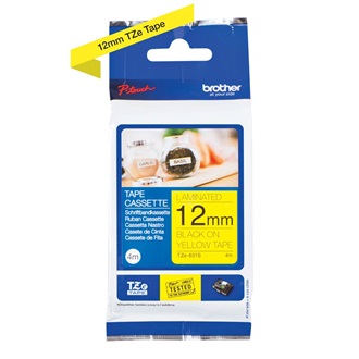 Brother TZE631S Tape 12mm BLACK ON YELLOW (4m) festékszalag fekete-sárga