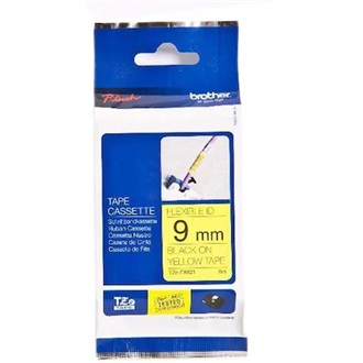 Brother TZEFX621 9mm sárga alapon fekete hajlékony laminált szalag festékszalag fekete-sárga