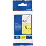Brother TZEFX641 18mm BLACK ON YELLOW FLEXIBLE ID festékszalag fekete-sárga