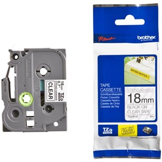 Brother TZES141 18mm BLACK ON CLEAR ADHESIVE TAPE festékszalag fekete-átlátszó