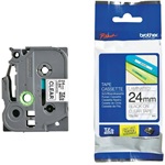 Brother TZe-151 24mm 8m laminált Black on Clear hőpapír tekercs fekete