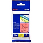 Brother TZe421 9mm fekete alapon piros festékszalag fekete-piros
