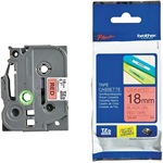Brother TZe441 18mm piros alapon fekete festékszalag piros-fekete