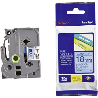 Brother TZe541 18mm kék alapon fekete festékszalag kék-fekete