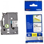 Brother TZeS251 24mm fehér alapon fekete erős tapadású laminált szalag festékszalag fehér-fekete