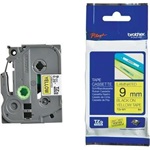 Brother TZeS621 9mm sárga alapon fekete erős tapadású laminált szalag festékszalag fekete-sárga