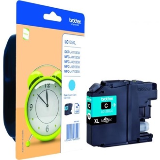 Brother Tintapatron LC125XLC, Szuper nagy töltetű - 1200 oldal, Cián