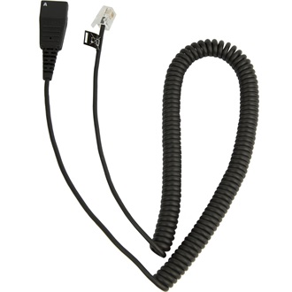 CABLE W/ QD TO RJ10 PLUG SPIRAL CALLMASTER V VI 0.5-2M/PLX A22