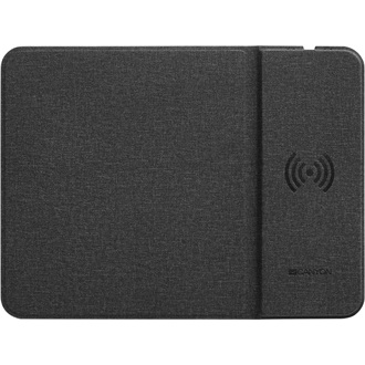 CANYON Mouse Mat with wireless charger, Input 5V/2A,9V2A Output 5W/7.5W/10W, 324*244*6mm, Micro USB cable length 1m, Bla