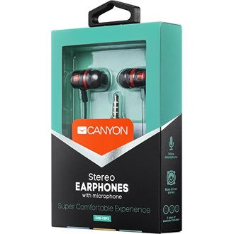 Canyon CNE-CEP3 fülhallgató headset piros