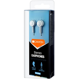 Canyon EPM-01 fülhallgató headset fehér-ezüst