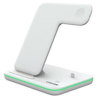 Canyon WS-302 3-in-1 15W univerzális vezeték nélküli töltő adapter fehér (Qi)