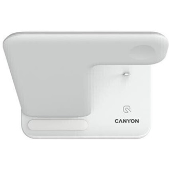 Canyon WS-302 3-in-1 15W univerzális vezeték nélküli töltő adapter fehér (Qi)
