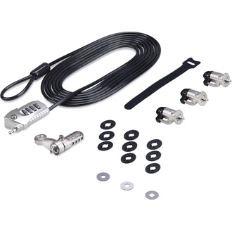 COMPUTER/PERIPHERAL LOCK KIT LAPTOP/DESKTOP 9.8FT CABLE