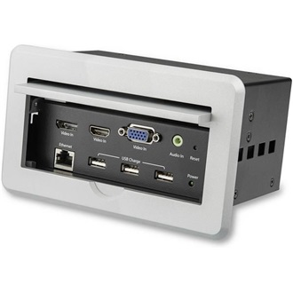 StarTech Conference Table Connectivity Box HDMI Displayport VGA -> HDMI F/F adapter szett ezüst-fekete