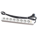 CONTEG hálózati elosztó 19" 8xschuko, kapcsolós