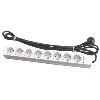 CONTEG hálózati elosztó 19" 8xschuko, kapcsolós