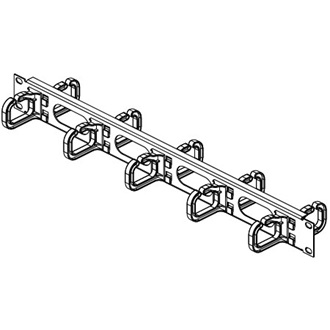 CONTEG kábel rögzítő gyűrűs panel 19" 1U 40/50 kétoldalas