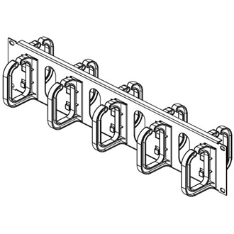 Conteg kábel rögzítő gyűrűs panel 19" 2U 80/60 kétoldalas