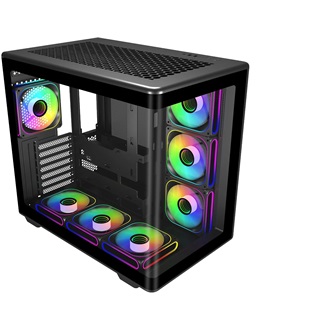 Cooler Master Elite 600 táp nélküli ablakos Mid Tower számítógépház fekete