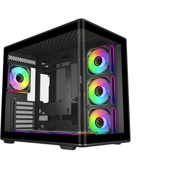 Cooler Master Elite 600 táp nélküli ablakos Mid Tower számítógépház fekete