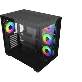 Cooler Master Elite 681 táp nélküli ablakos Mid Tower számítógépház fekete