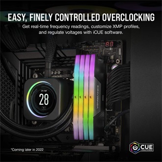 Corsair Vengeance RGB 96GB 5600MT/s DDR5 memória CL40 Kit of 2 fekete RGB