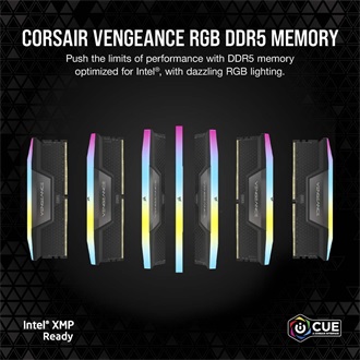 Corsair Vengeance RGB 96GB 5600MT/s DDR5 memória CL40 Kit of 2 fekete RGB