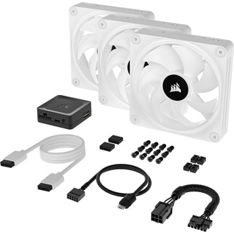 Corsair Link QX120 RGB with iCue Link System Hub kit fehér