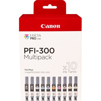 Canon PFI-300 MBK/PBK/C/M/Y/PC/PM/R/GY/CO tintapatron 10-color