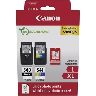 Canon PG-540L / CL-541XL Photo Value Pack tintapatron + fotópapír 4-color