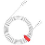 Canyon CC100AB USB4 Gen2×2 - USB4 Gen2×2 M/M töltőkábel 1.2m fehér 100W braided