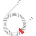 Canyon CC100AB USB-C - USB-C M/M töltőkábel 2m fehér 100W braided
