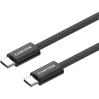 Canyon CCMG60 Charge&Sync 1db USB-C - 1db USB-C M/M töltőkábel 1m fekete (braided)