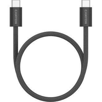 Canyon CCMG60 Charge&Sync 1db USB-C - 1db USB-C M/M töltőkábel 1m fekete (braided)