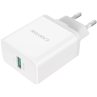Canyon CNE-CHA36W01 36W univerzális hálózati töltő adapter fehér (QC3.0)