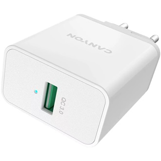 Canyon CNE-CHA36W01 36W univerzális hálózati töltő adapter fehér (QC3.0)