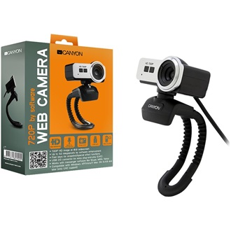 Canyon CNE-CWC3N webkamera ezüst-fekete