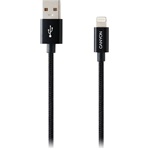 Canyon CNE-CFI3 Apple Lightning -> USB-A 2.0 M/M adatkábel 1m fekete (braided)