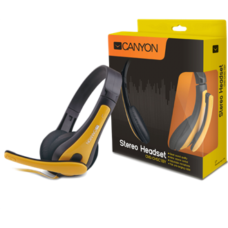 Canyon CNS-CHSC1 fejhallgató headset fekete-sárga