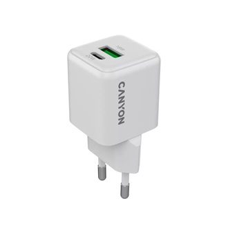 Canyon CU20AC 20W univerzális hálózati töltő adapter fehér (GaN)