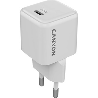 Canyon CU20C 20W univerzális hálózati töltő adapter fehér (GaN)