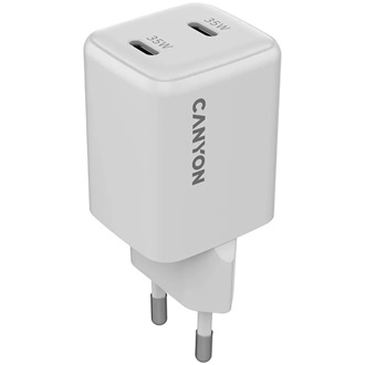 Canyon CU35CC 35W univerzális hálózati töltő adapter fehér (GaN)